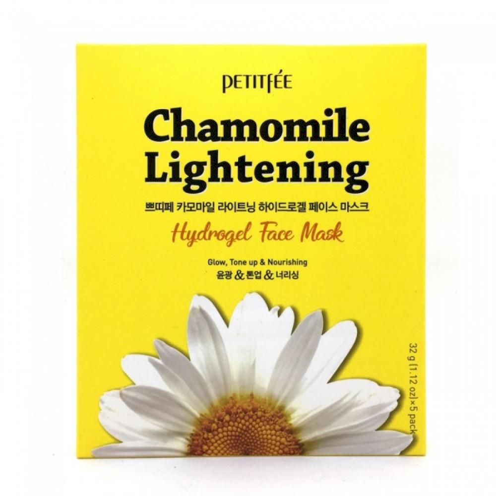 Petitfee Гидрогелевая маска экстрактом ромашки Chamomile Lightening Hydrogel Face Mask