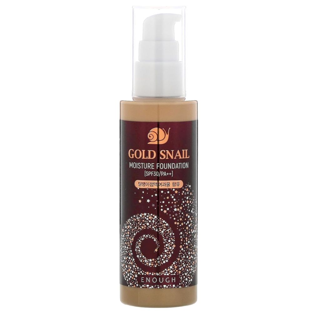 ENOUGH №GS13 Gold Snail Moisture Foundation SPF30 PA++ 100 ml Увлажняющий тональный крем с золотом и муцином улитки