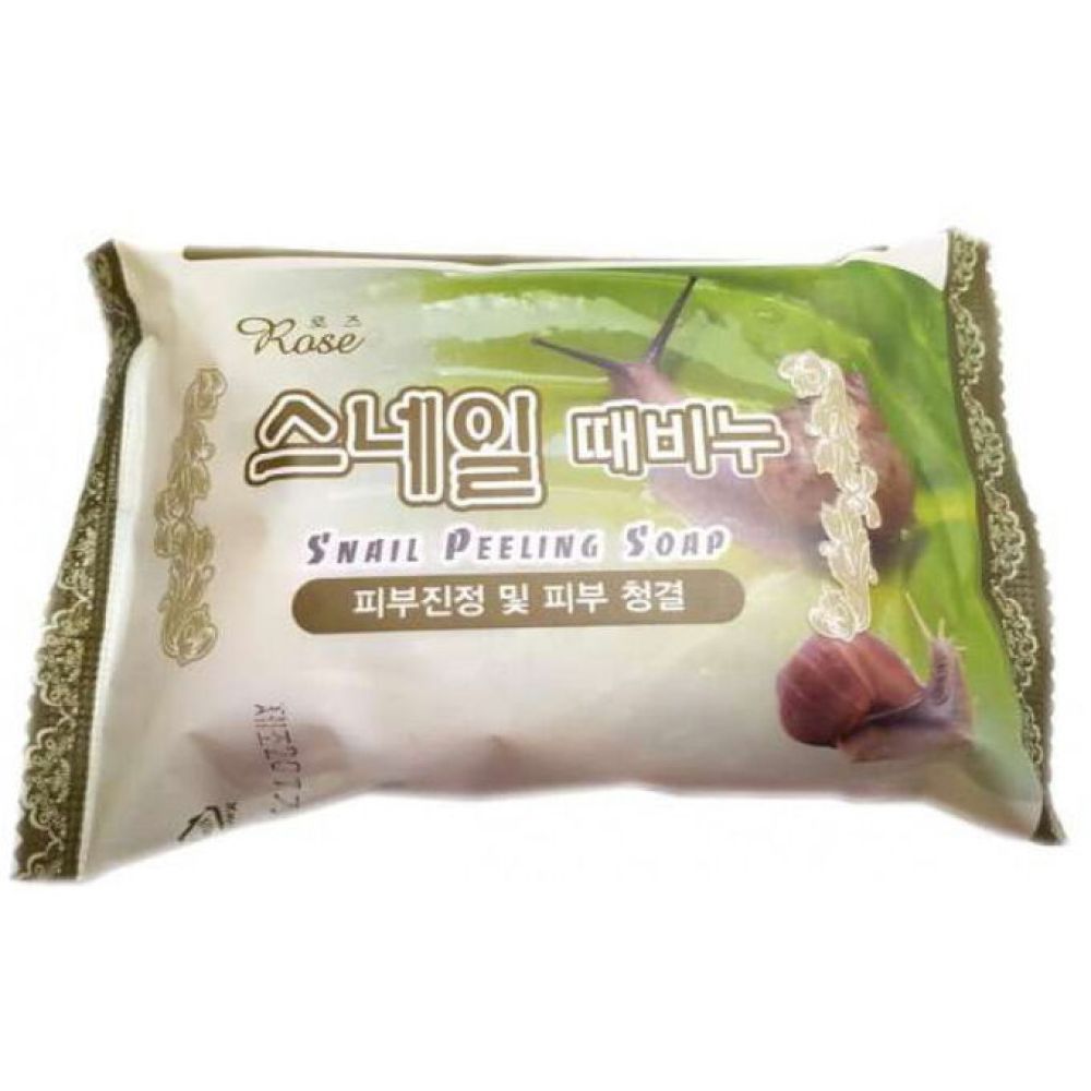 Rose Snail peeling soap, Мыло-пилинг с улиточным муцином, 150 гр