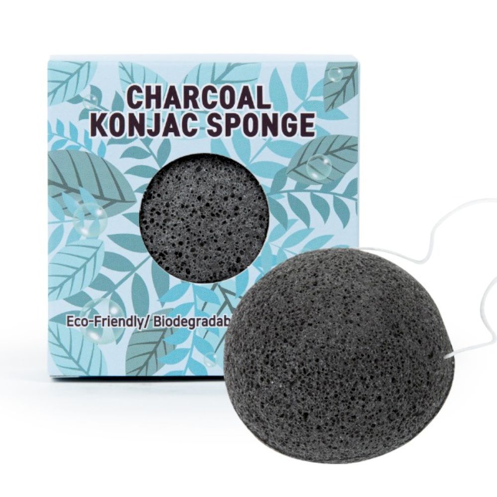 Trimay Charcoal Konjak Sponge (в коробочке)/Спонж конняку с древесным углем