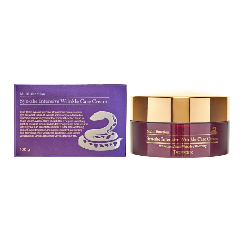DEOPROCE SYNAKE INTENSIVE WRINKLE CARE CREAM Крем для лица со змеиным ядом
