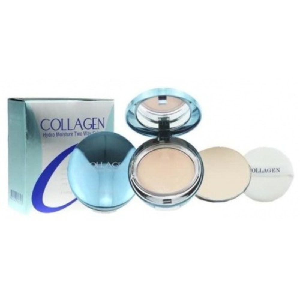 Enough Пудра для лица с коллагеном тон 23 с запаской - Collagen hydro moisture cake SPF25/PA++, 13г