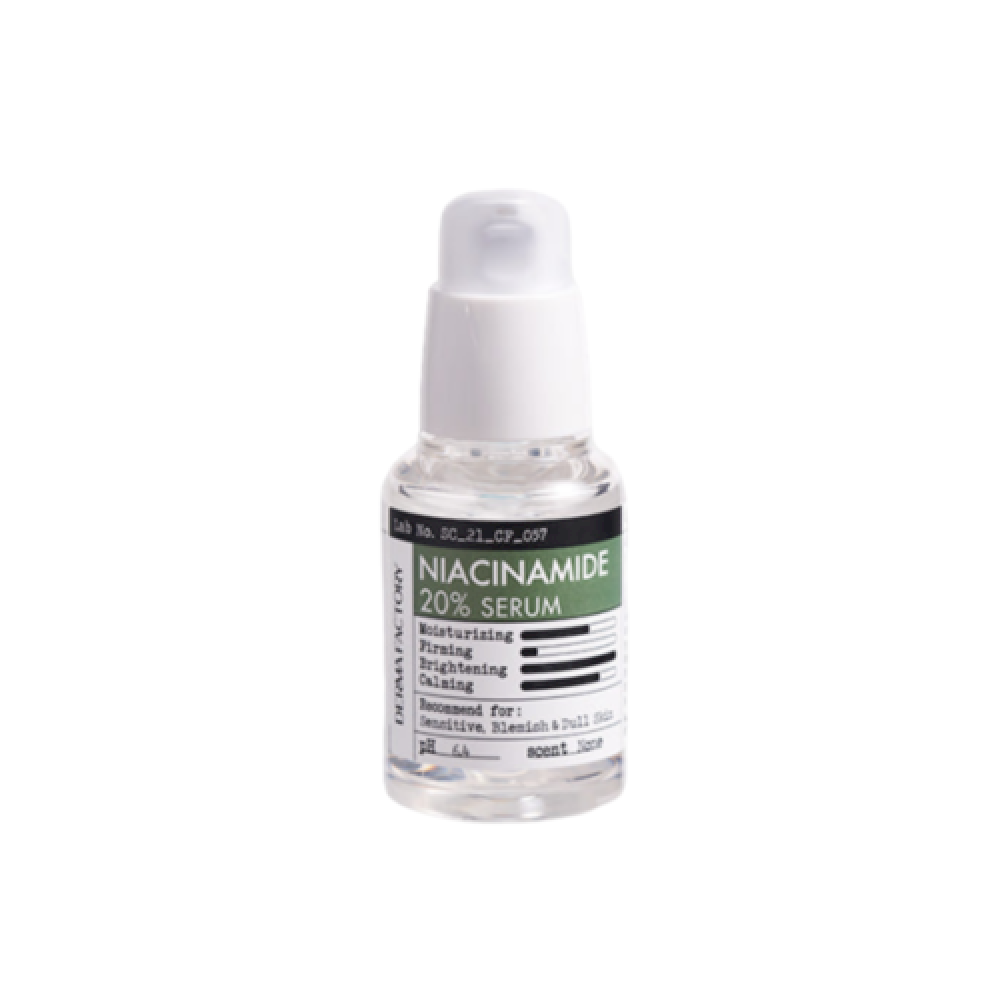 Derma Factory Niacinamide 20% Serum Успокаивающая сыворотка для лица с ниацинамидом 30мл