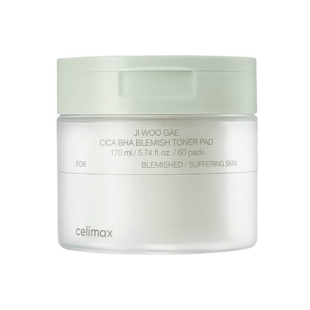 Celimax Пэды для борьбы с несовершенствами кожи - Jiwoogae cica BHA blemish toner pad, 60шт