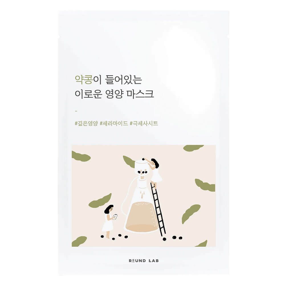 Маска тканевая питательная на основе соевых бобов | Round Lab Soybean Nourishing Mask
