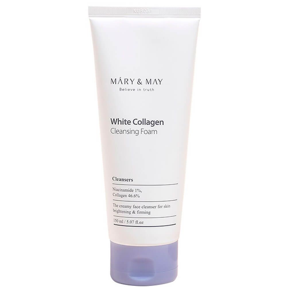 Пенка для умывания очищающая с белым коллагеном | Mary&May White Collagen Cleansing Foam 150ml