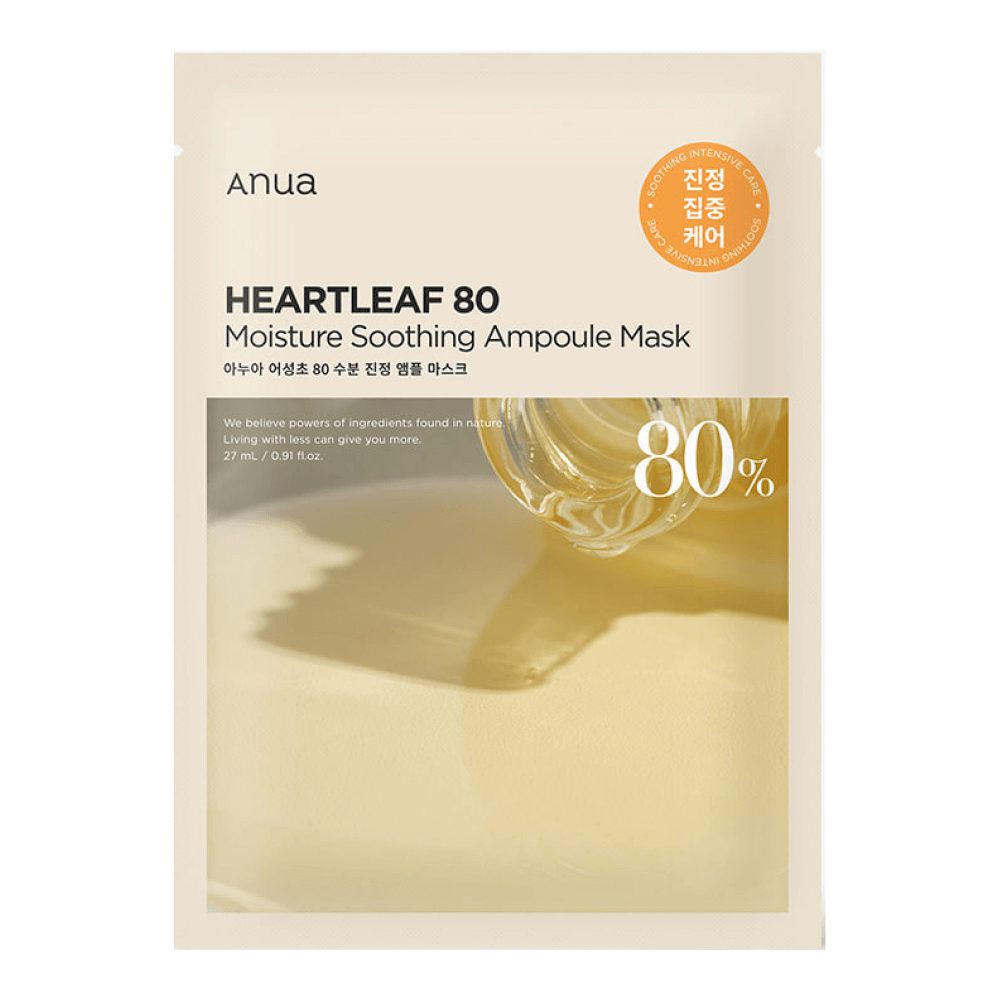 Маска  ампульная увлажняющая с хауттюйнией | ANUA Heartleaf 80 Moisture Soothing Ampoule Mask 27 ml