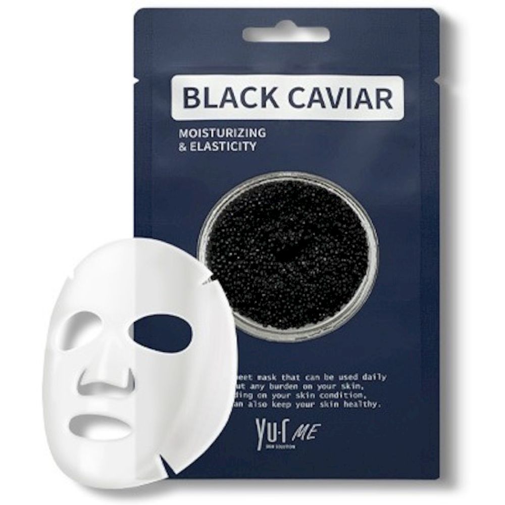 Маска для лица с экстрактом черной икры YU.R ME Black Caviar Sheet Mask