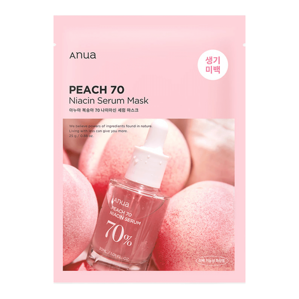 Маска тканевая для лица с экстрактом персика и ниацинамидом  | ANUA Peach 70 Niacin Serum Mask 25 g