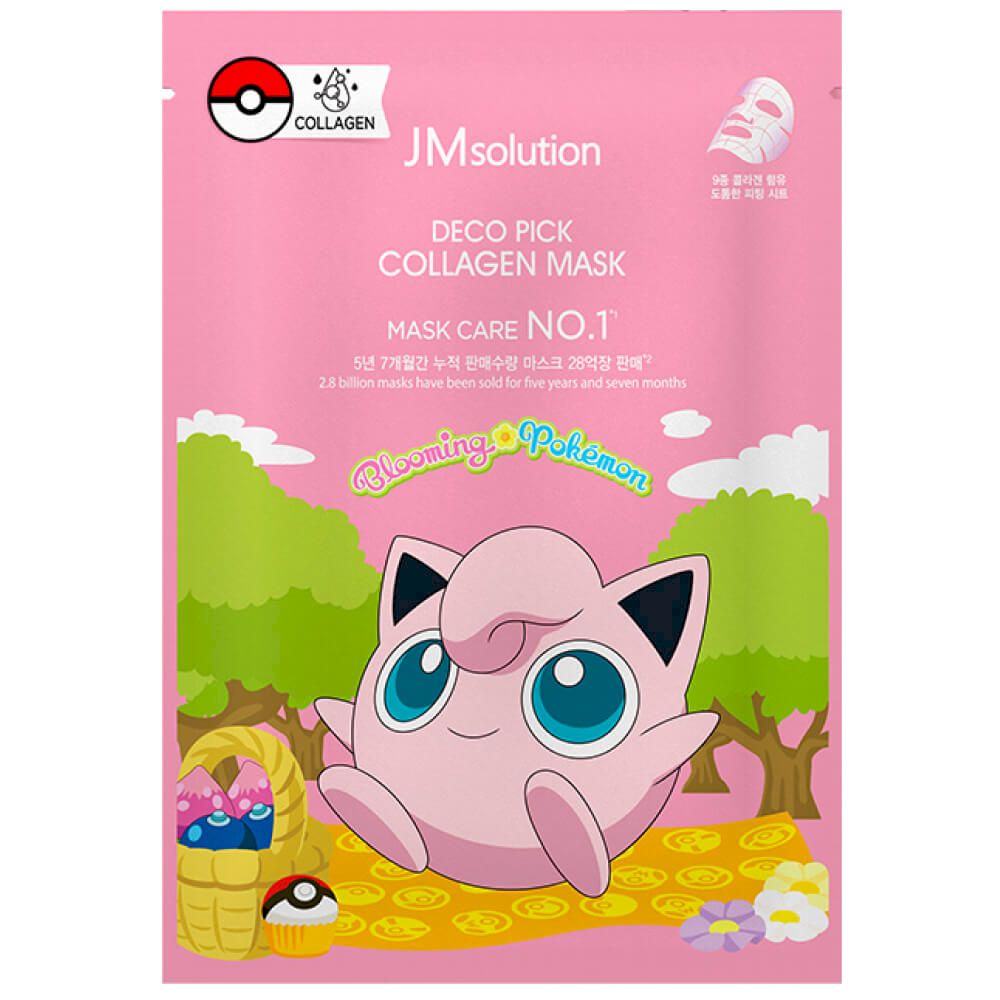 Маска тканевая укрепляющая с коллагеном | JMsolution Deco Pick Collagen Mask X Pokemon Jigglypuff 30 ml
