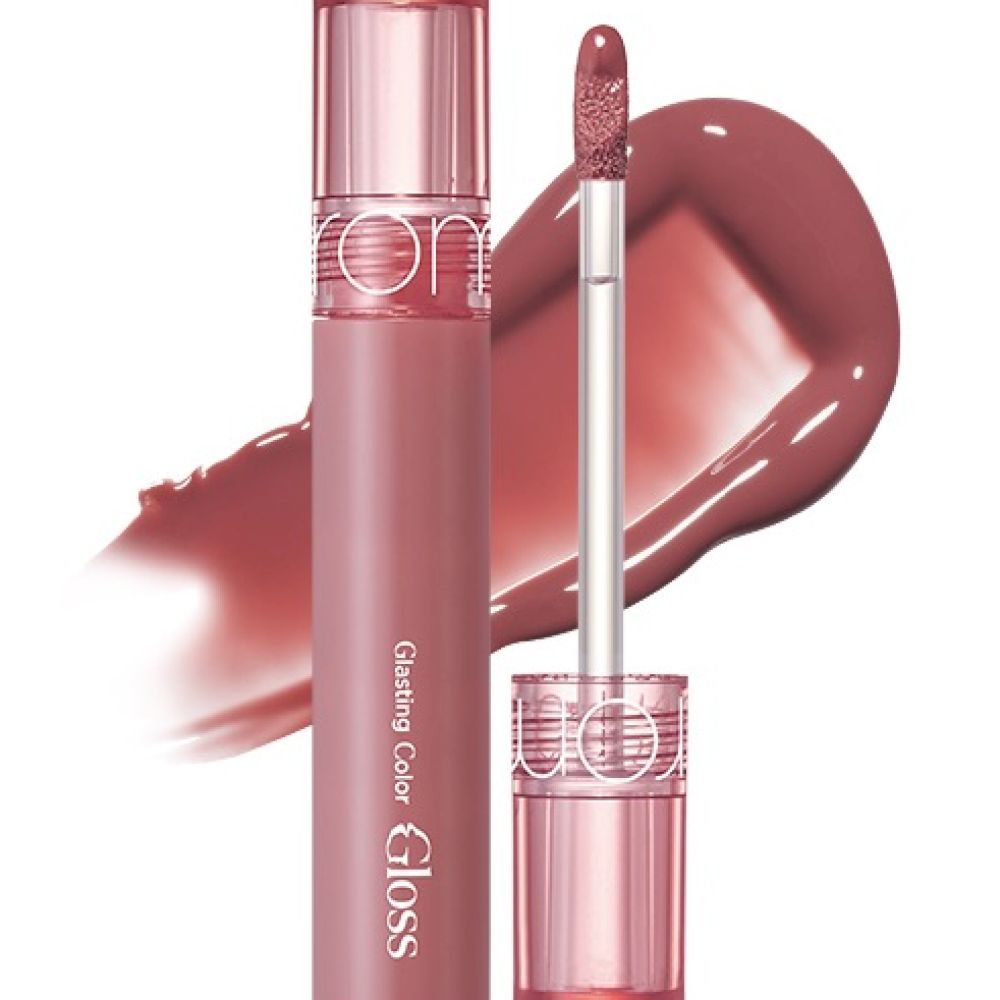 Блеск для губ с эффектом стеклянных губ | ROM&ND Glasting Color Gloss 03 Rose Finch