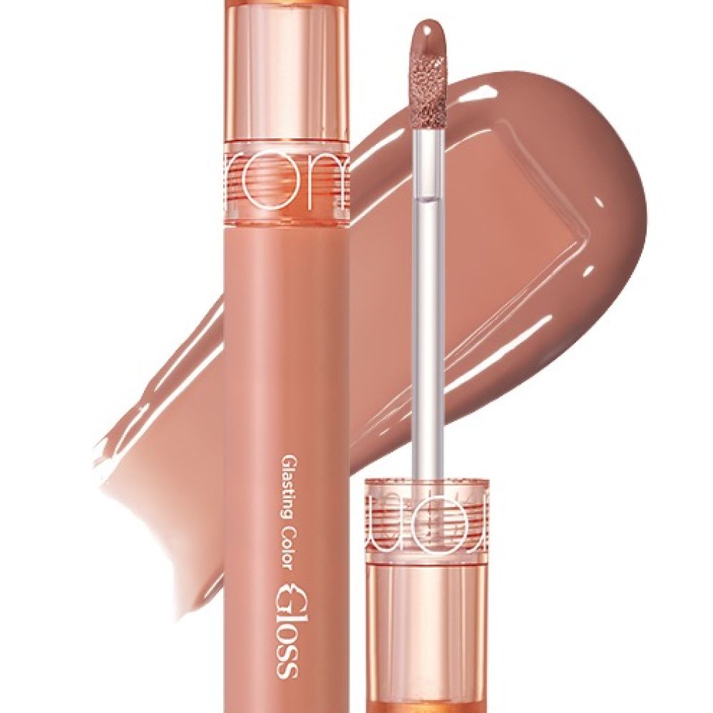 Блеск для губ с эффектом стеклянных губ | ROM&ND Glasting Color Gloss 02 Nutty Vague