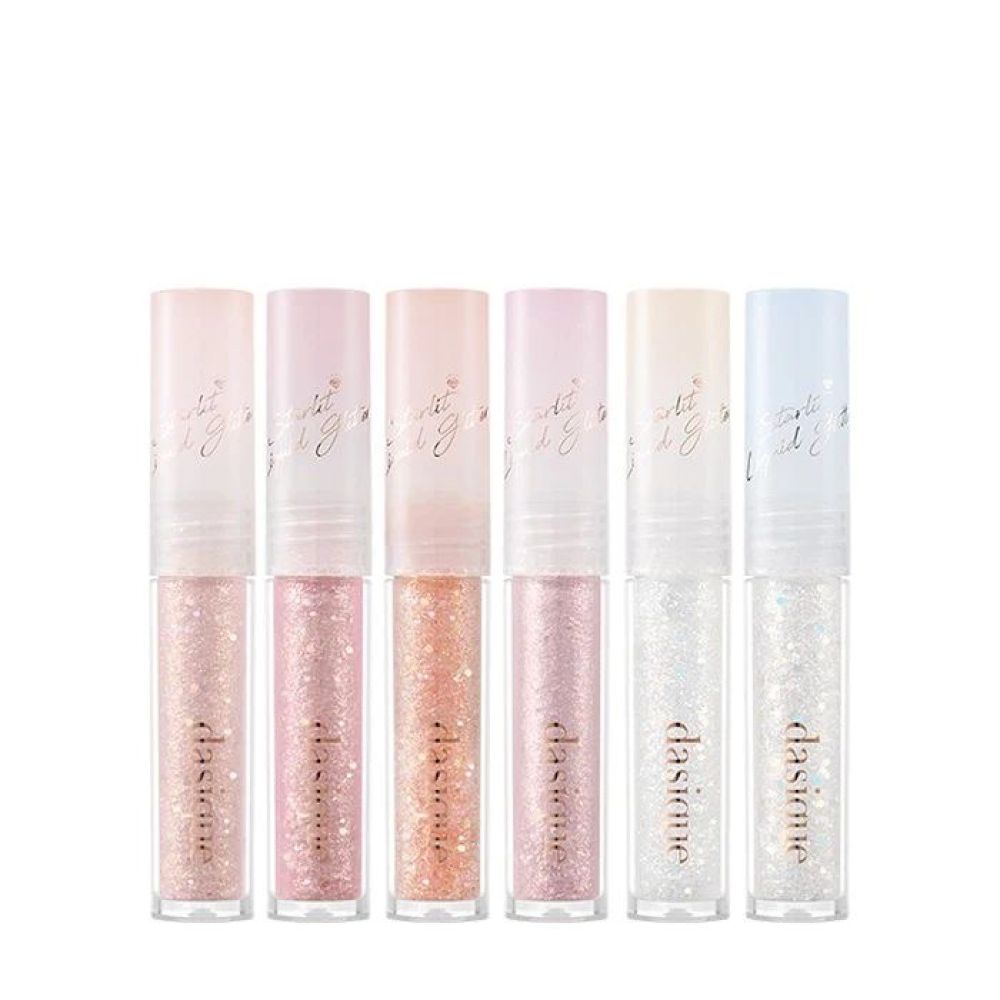 Dasique Starlit Jewel Liquid Glitter 06 Pink Crystal,Жидкий глиттер для век в розовом оттенке 1,8 г