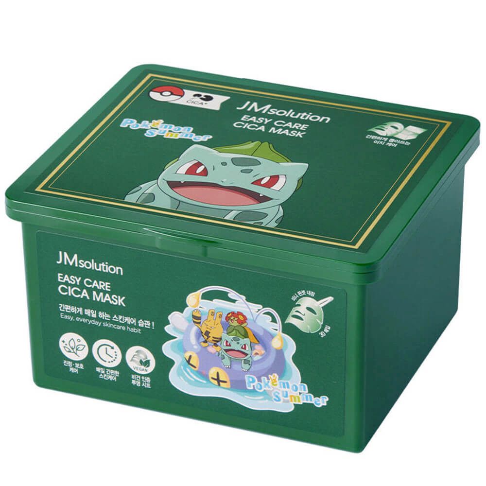 JMSolution Mask Easy Care Cica Pokemon Summer Маска для лица успокаивающая с центеллой, 350 мл (30шт)