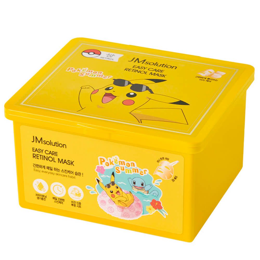 JMSolution Mask Easy Care Retinol Pokemon Summer Маска для лица с ретинолом, 350 мл (30 шт)