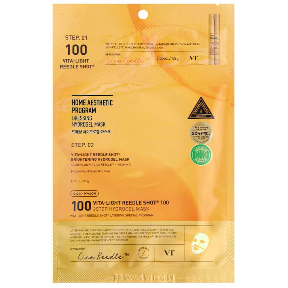 Маска осветляющая гидрогелевая с микроиглами | VT Cosmetics Vita-Light Reedle Shot100 2Step Mask