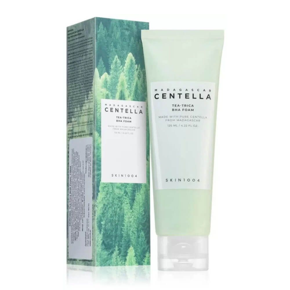 SKIN1004 Madagascar Centella Tea-Trica Bha Foam 125ml, Очищающаю пенка для очищения с чайным деревом 125 мл