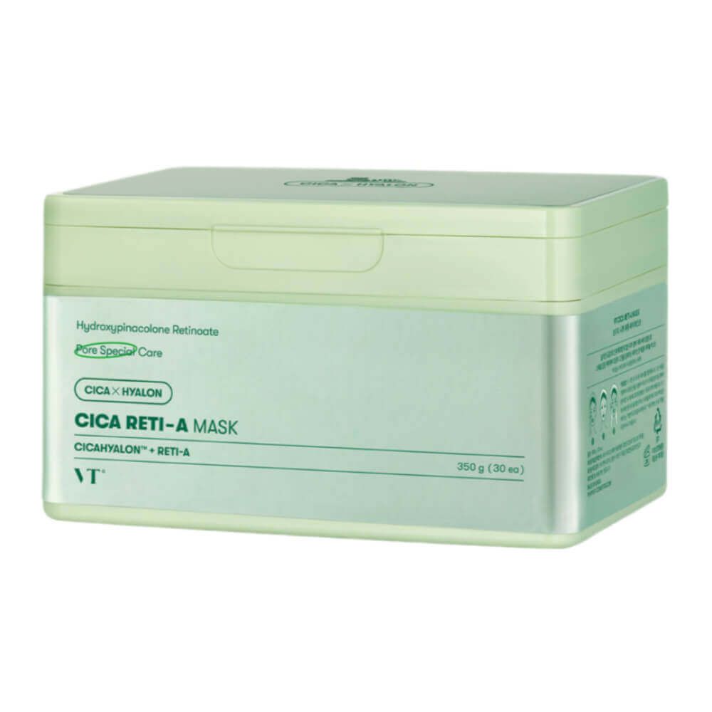 VT Cosmetics Cica Reti-A Mask,Набор масок для сужения пор с ретинолом 350г*30 шт
