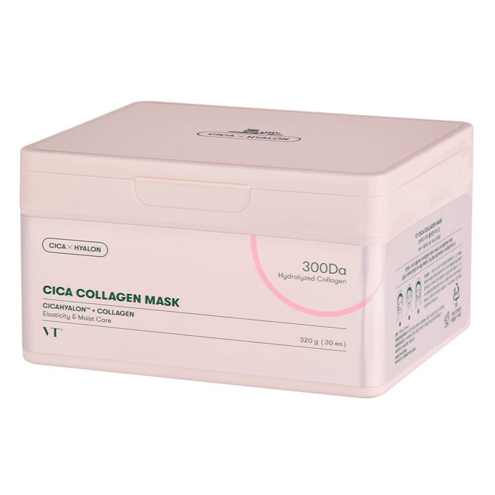 VT Cosmetics Cica Collagen Mask,Набор тканевых масок с коллагеном для эластичности кожи 320 г*30 шт