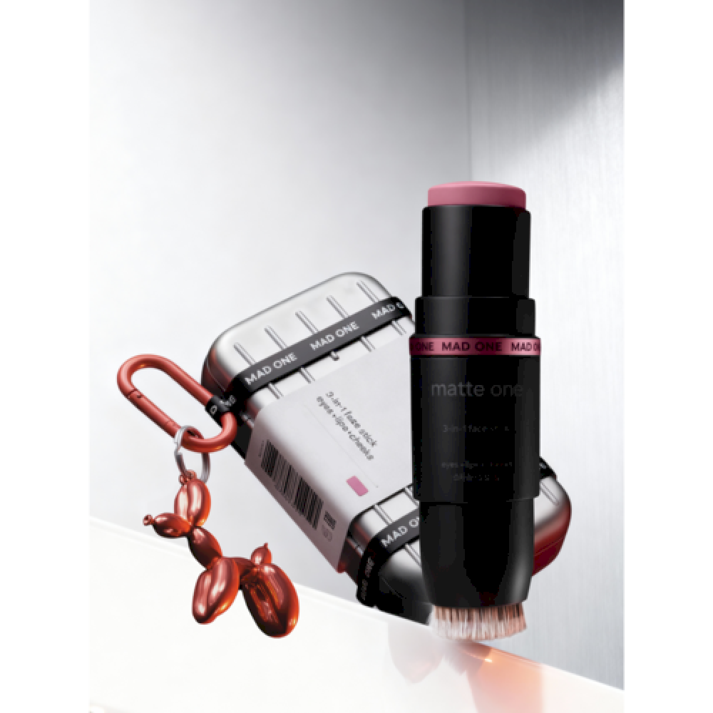 MAD ONE Мультифукциональный стик для лица - 3-in-1 face stick eyes + lips + cheeks, dusty rose, 33г