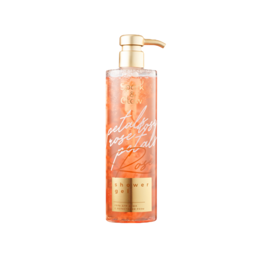 Spark&Glow Гель для душа с лепестками розы - Rose petal shower gel, 500мл