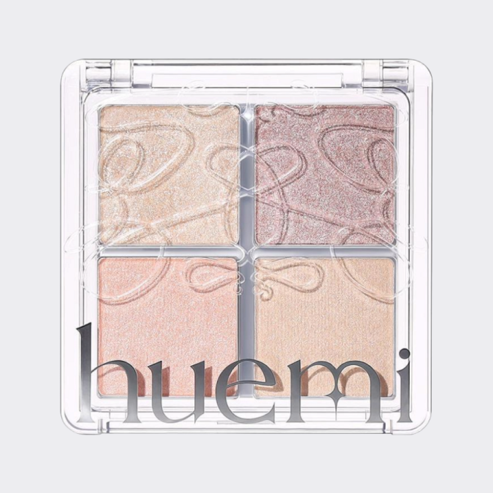 Huemi Highlight Multi-Use Glow On Palette_02 Pure Glam/Хайлайтер унивесальная палетка для лица