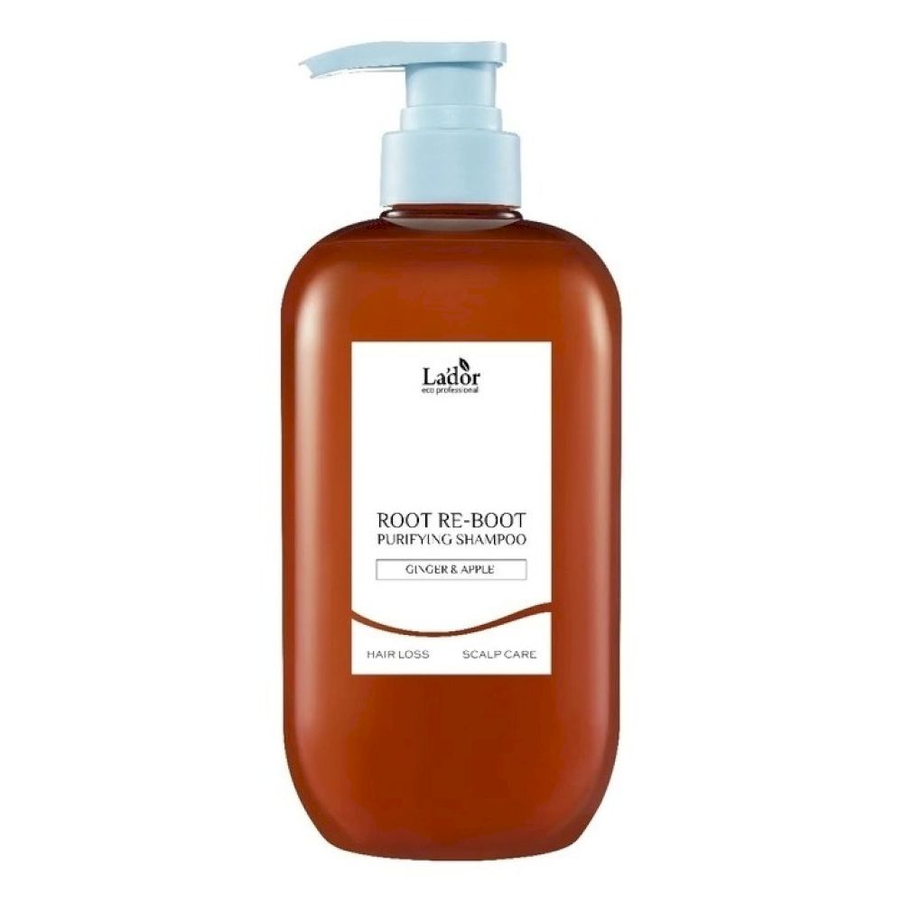 La'dor ROOT RE-BOOT PURIFYING SHAMPOO (GINGER & APPLE) Шампунь для восстановления корней волос с экстрактами имбиря и яблока 800мл