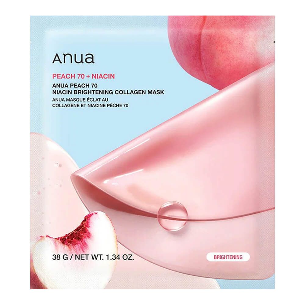 Маска гидрогелевая коллагеновая осветляющая | ANUA Peach 70 Niacin Brightening Collagen Mask