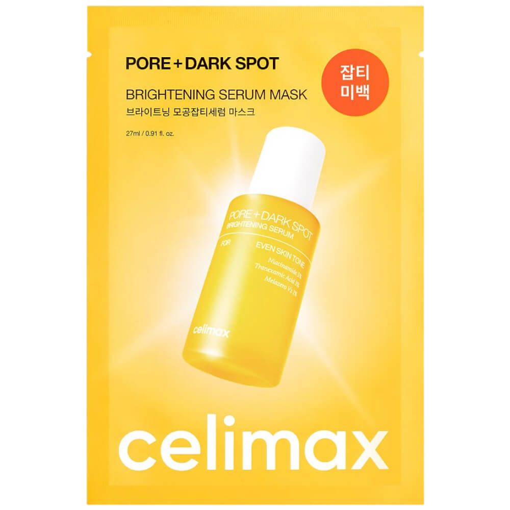 CELIMAX Pore+Dark Spot Brightening Serum Mask Тканевая маска для лица для выравнивания тона кожи 27мл