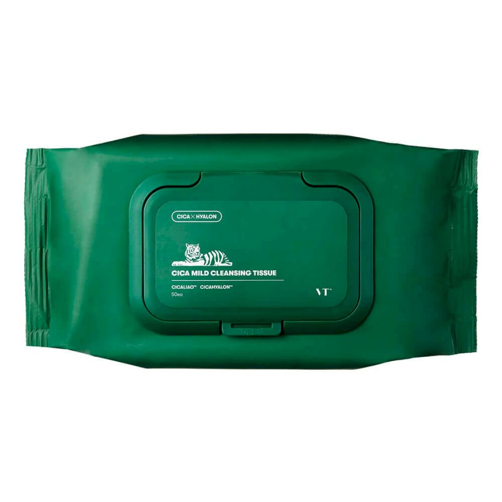 VT Cosmetics Tissue Cleansing Cica Mild Салфетки для снятия макияжа, 50 шт