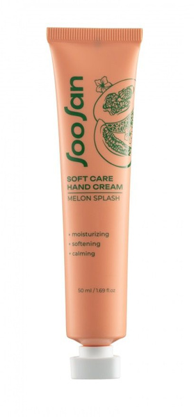 SOOSAN Soft Care Hand Cream Melon Splash Увлажняющий крем для рук с ароматом дыни 50мл
