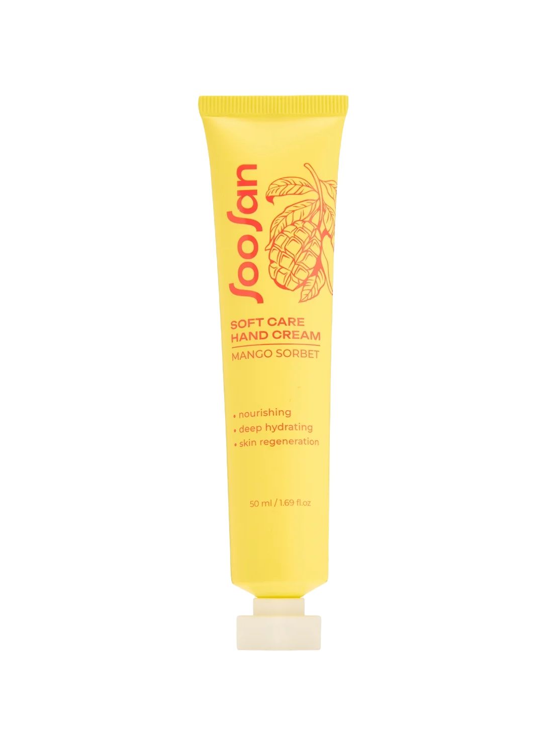 SOOSAN Soft Care Hand Cream Mango Sorbet Увлажняющий крем для рук с ароматом манго 50мл